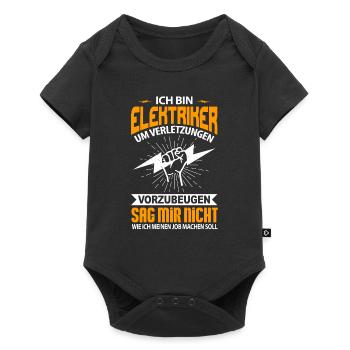 ich bin Elektriker - elektroinstallateur - Baby Premium Kurzarmbody - Schwarz - Vorne