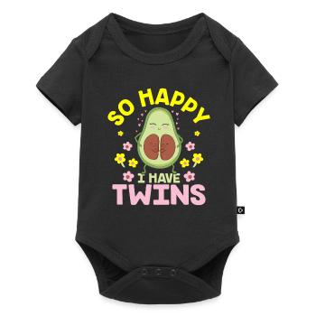 Gemini Pregnancy Avocado Mother's Day - Baby Premium short-sleeve bodysuit - black - Front