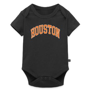 Houston - Baby Premium Kurzarmbody - Schwarz - Vorne