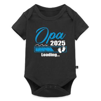 Werdender Opa 2025 Opa loading Geschenk Männer - Baby Premium Kurzarmbody - Schwarz - Vorne