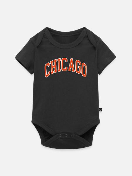 Chicago - Baby Premium Kurzarmbody - Schwarz