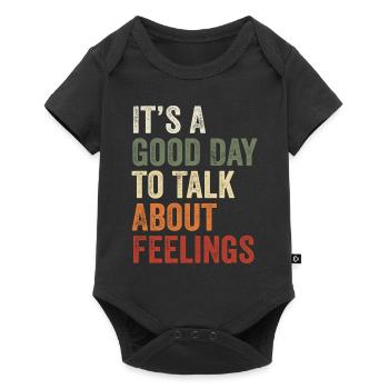 Its A Good Day to Talk About Feeling Mental Health - Body à manches courtes Premium Bébé - noir - Devant