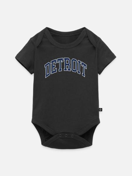 Detroit - Baby Premium Kurzarmbody - Schwarz