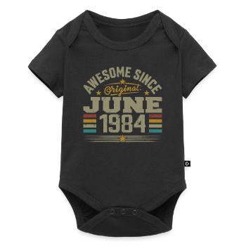 Juin 1984 Cadeau D’anniversaire Juin 1984 Juin - Body à manches courtes Premium Bébé - noir - Devant