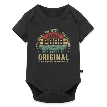 2008 June 2008 Birthday June 2008 June Gift - Baby Premium short-sleeve bodysuit - black - Front