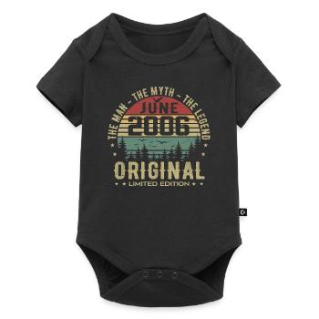 2006 June 2006 Birthday June 2006 June Gift - Baby Premium short-sleeve bodysuit - black - Front