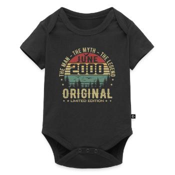 2000 June 2000 Birthday June 2000 June Gift - Baby Premium short-sleeve bodysuit - black - Front