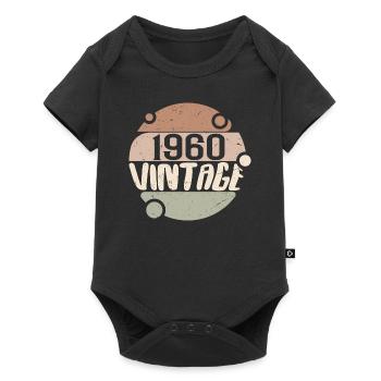 Vintage 1960 Cadeaux rétro 1960 millésime 1960 - Body à manches courtes Premium Bébé - noir - Devant