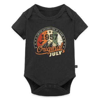 1957 July 1957 Shirt Birthday 1957 Gift - Baby Premium short-sleeve bodysuit - black - Front