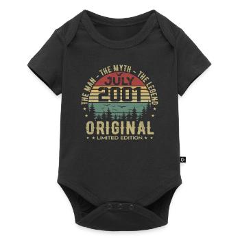 July 2001 Birthday Gift Born in July - Baby Premium short-sleeve bodysuit - black - Front