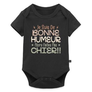 I'm in a good mood so don't piss off! - Baby Premium short-sleeve bodysuit - black - Front