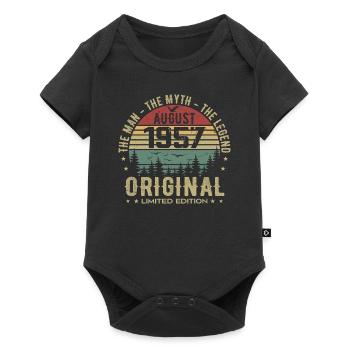 Legend Since August 1957 Birthday Gift 1957 - Baby Premium short-sleeve bodysuit - black - Front