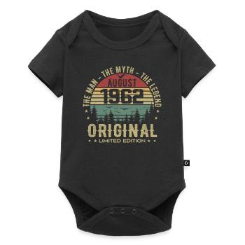 Légende Depuis Août 1962 Cadeau Anniversaire 1962 - Body à manches courtes Premium Bébé - noir - Devant