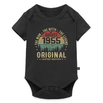 Légende Depuis Août 1955 Cadeau Anniversaire 1955 - Body à manches courtes Premium Bébé - noir - Devant