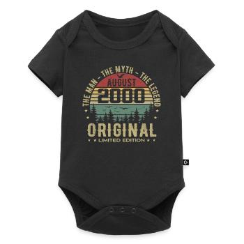 Légende Depuis Août 2000 Cadeau Anniversaire 2000 - Body à manches courtes Premium Bébé - noir - Devant