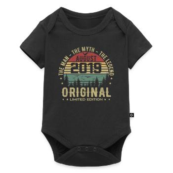 Legende seit Aug 2019 Geburtstagsgeschenk 2019 - Baby Premium Kurzarmbody - Schwarz - Vorne