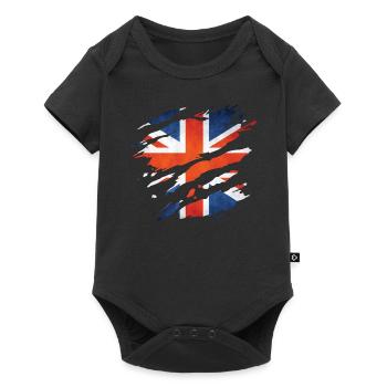 great britain 1 01 - Baby Premium Kurzarmbody - Schwarz - Vorne
