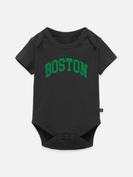 Boston - Baby Premium Kurzarmbody - Schwarz