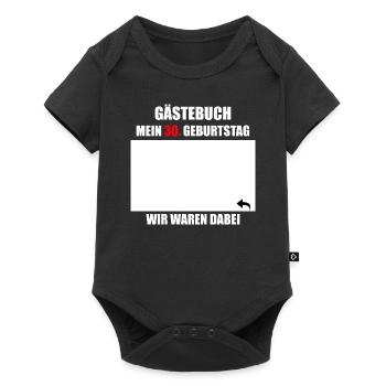 Unterschriften zum 30. Geburtstag - Gästebuch - Baby Premium Kurzarmbody - Schwarz - Vorne
