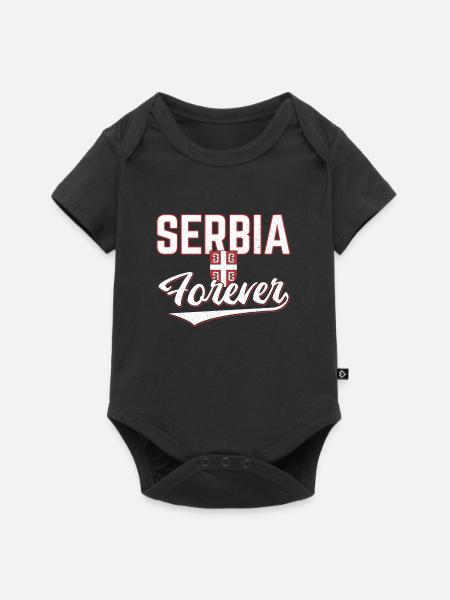 Serbie - Body à manches courtes Premium Bébé - noir