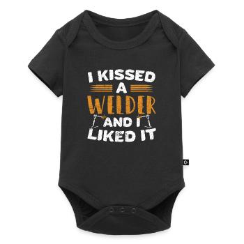 Welder I kissed a welder - Baby Premium short-sleeve bodysuit - black - Front