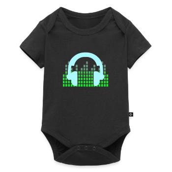 DJ Musique Disco Casque - Body à manches courtes Premium Bébé - noir - Devant