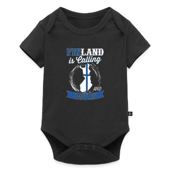La Finlande appelle et je dois y aller - Body à manches courtes Premium Bébé - noir - Devant
