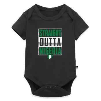 Straight Outta Nigeria - Body à manches courtes Premium Bébé - noir - Devant