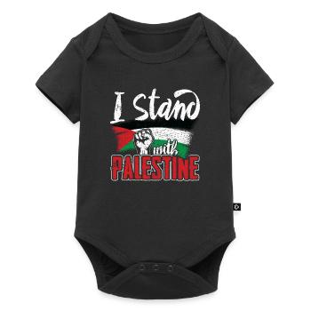 I stand with Palestine - Baby Premium short-sleeve bodysuit - black - Front