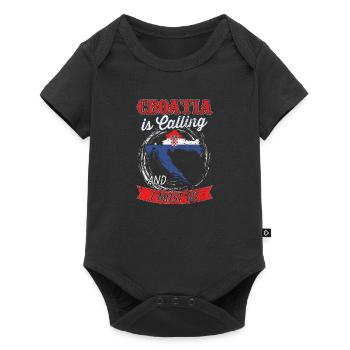 La Croatie appelle et je dois partir - Body à manches courtes Premium Bébé - noir - Devant