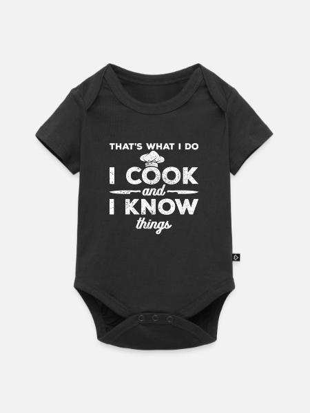 I Cook And I Know Things - Baby Premium short-sleeve bodysuit - black