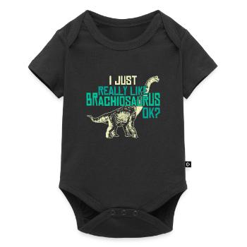 I Just Like Dinosaurs - Baby Premium short-sleeve bodysuit - black - Front