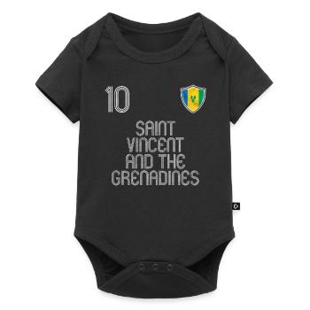 St. Vincent et les Grenadines équipe de football - Body à manches courtes Premium Bébé - noir - Devant