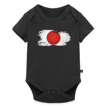Japan - National Flag, Brush Effect - Baby Premium short-sleeve bodysuit - black - Front
