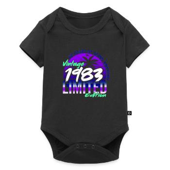 40. Geburtstag 1983 Geburtstag Retro Geschenkidee - Baby Premium Kurzarmbody - Schwarz - Vorne