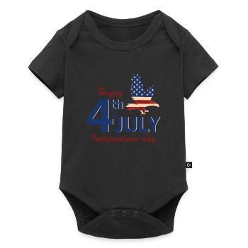 USA America Flag Eagle July 4 Independence Day - Baby Premium short-sleeve bodysuit - black - Front