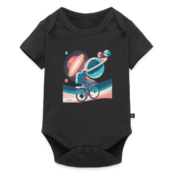 Galactic Cycling - Baby Premium short-sleeve bodysuit - black - Front