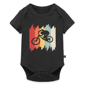 Bike, Fahrrad, Downhill - Baby Premium Kurzarmbody - Schwarz - Vorne