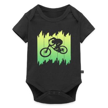 Biken Fahrrad Downhill - Baby Premium Kurzarmbody - Schwarz - Vorne
