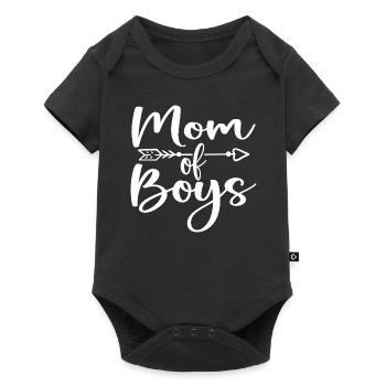 Mama von Jungen - Muttertagsgeschenk - Baby Premium Kurzarmbody - Schwarz - Vorne