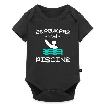 Je Peux Pas J'ai Piscine - Body à manches courtes Premium Bébé - noir - Devant