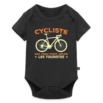 Cycliste Cadeau Humour Personnalisé - Body à manches courtes Premium Bébé - noir - Devant