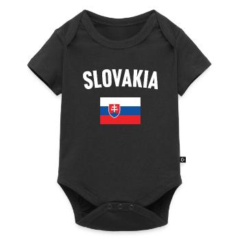 Slovakia Flag - Baby Premium short-sleeve bodysuit - black - Front
