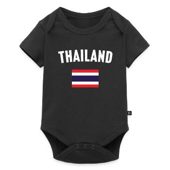 Drapeau de la Thaïlande - Body à manches courtes Premium Bébé - noir - Devant