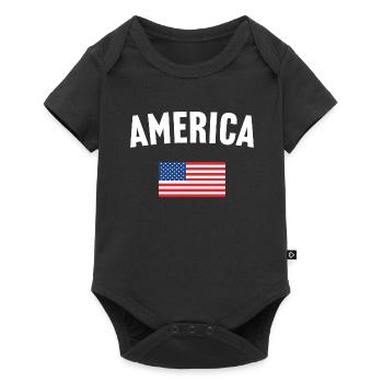 Drapeau de l’Amérique - Body à manches courtes Premium Bébé - noir - Devant
