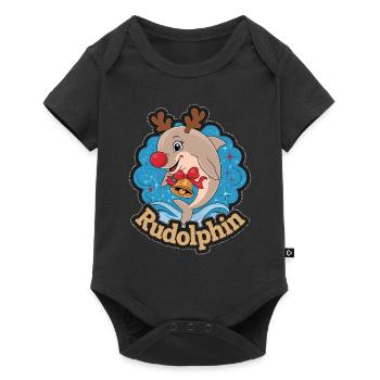 Rudolph Renne Dauphin Noël Rudolphin - Body à manches courtes Premium Bébé - noir - Devant