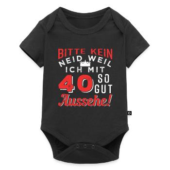 40ème anniversaire - Body à manches courtes Premium Bébé - noir - Devant