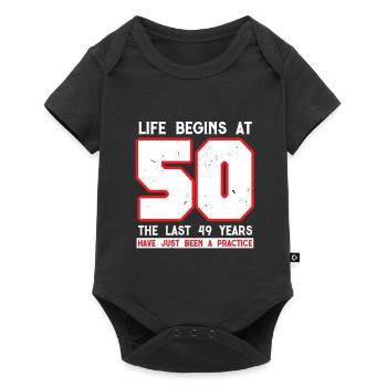 50ème anniversaire - Body à manches courtes Premium Bébé - noir - Devant