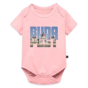 Budapest - Baby Premium Kurzarmbody - Rosa - Vorne