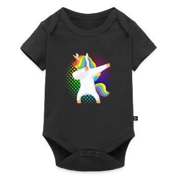 Dabbing Unicorn Dabbendes Unicorn Dab Idée cadeau - Body à manches courtes Premium Bébé - noir - Devant